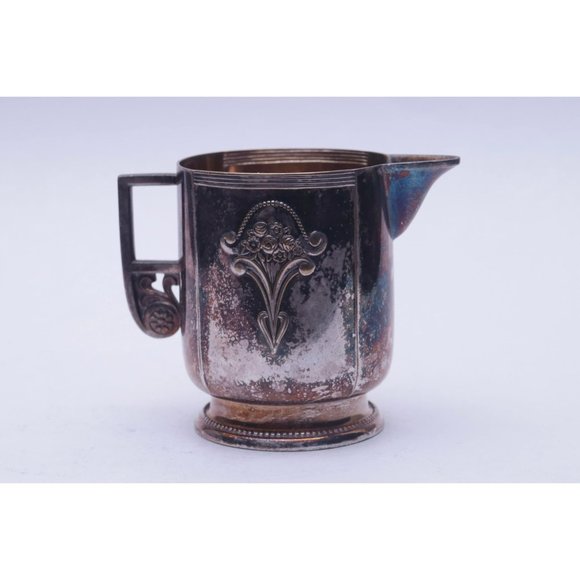 Silver-Plated Antique Creamer and Sugar Bowl, WMF, EP Silver Plated, Germany - Picture 5 of 8